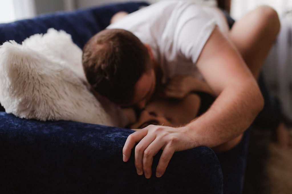 Couple on sofa